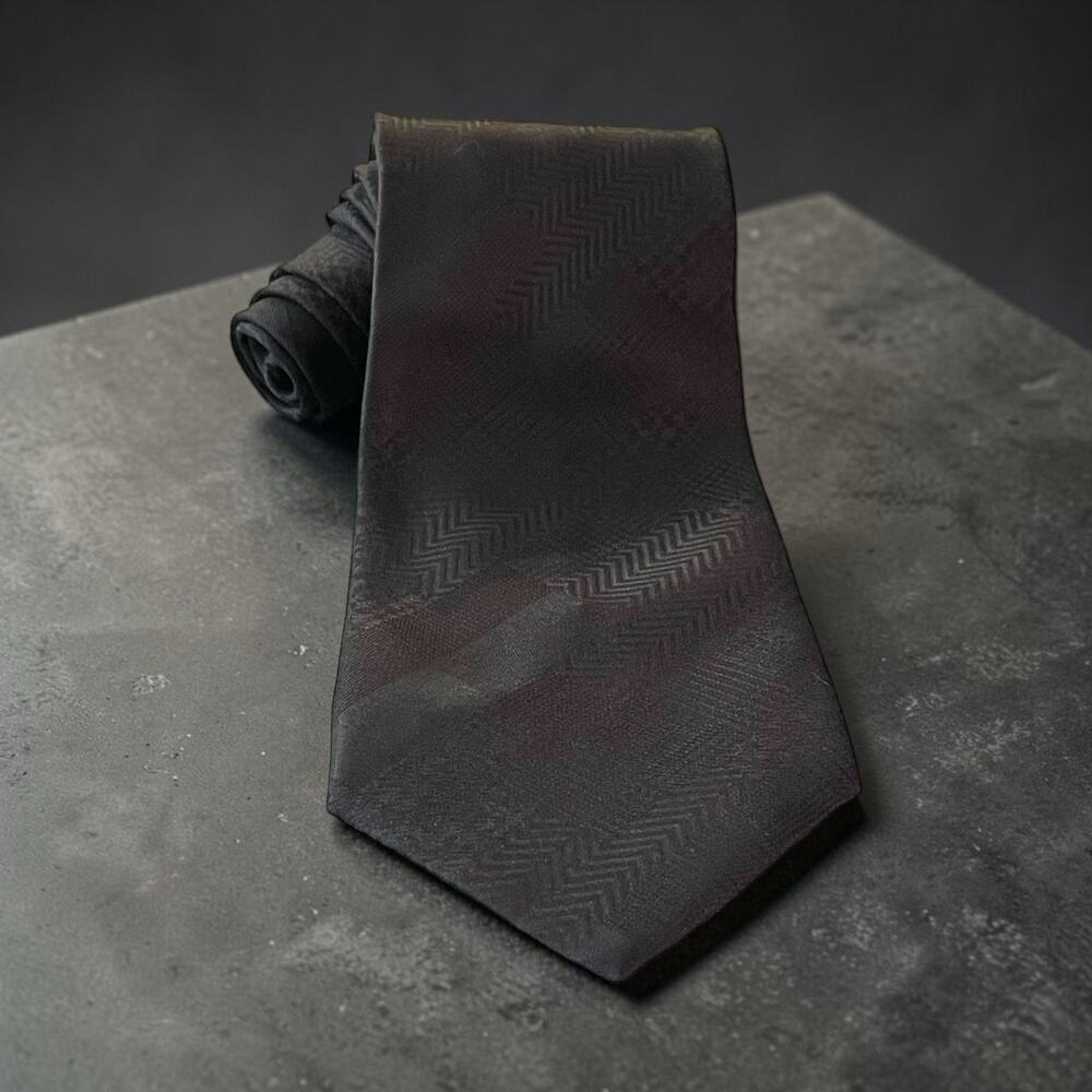 Black Jacquard Weave Patchwork Stefano Ricci 100% Silk Tie Italy Luxury Elegant